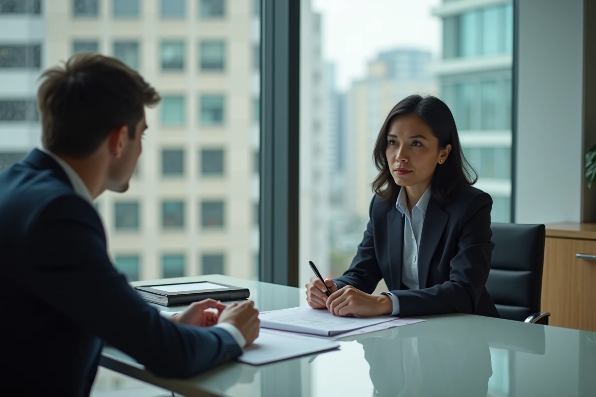 Consultante expliquant la fiscalite a un chauffeur VTC