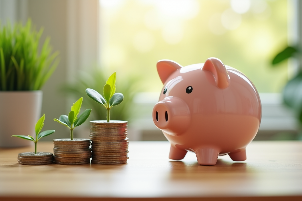 Tirelire et pièces de monnaie pour la croissance de la retraite